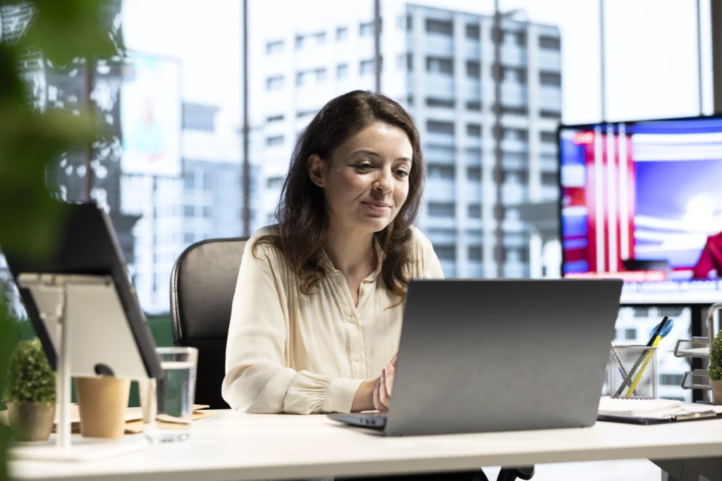 Corporate professional planning career growth and talent development